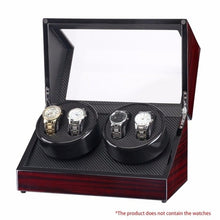 Load image into Gallery viewer, Watch Winders 4 Slots Lacquer Wood Rotate Electric