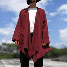 Load image into Gallery viewer, Hiphop Men's Cardigan Hoodie Cloak Long Sleeve Autumn Hoody Trench Casual Jacket Cape Coat Men Clothing Black New Coat NCERUN