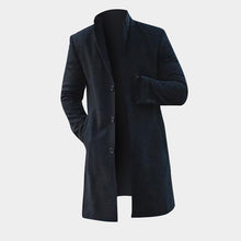 Load image into Gallery viewer, Fashion Winter Men's Trench Long Jackets Coats Overcoat Classic Jackets Solid Slim Fit Outwear Hombre Men Clothes Khaki Black